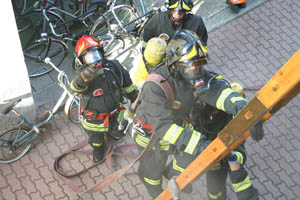 vigili del fuoco esercitazione Mesero